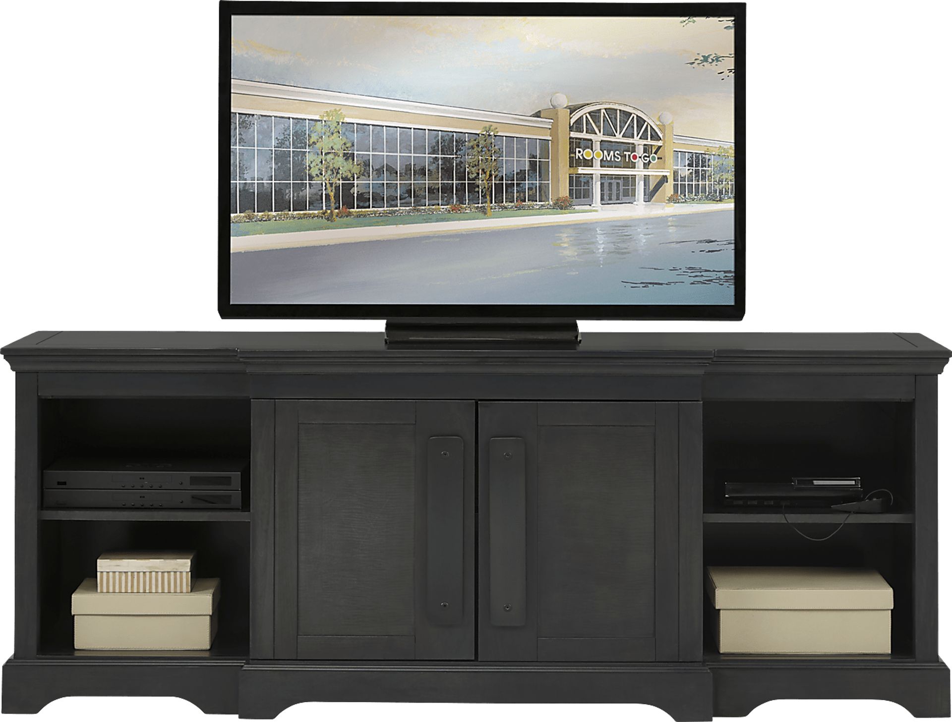 Drayden Hill Gray 80 in. Console - Image 1