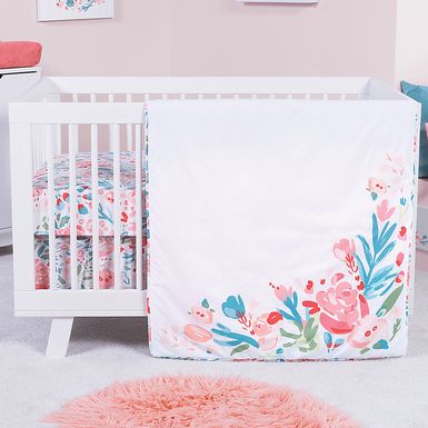 Dream Blossom Pink 3 Pc Baby Bedding Set