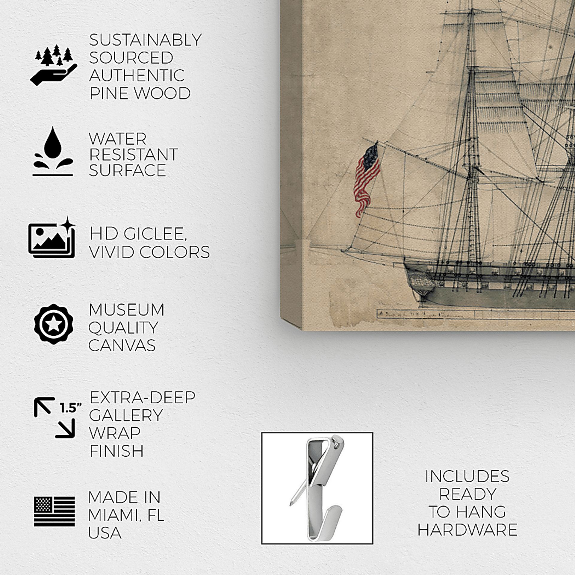 Dream Of Sailors Brown Artwork - Image 2