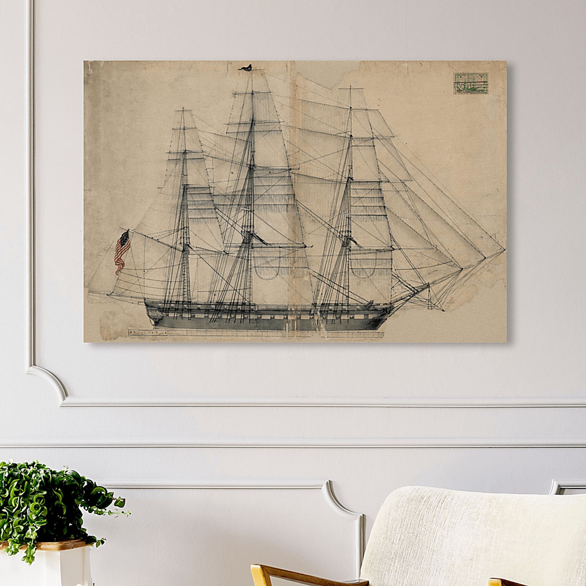 Dream Of Sailors Brown Artwork - Image 3