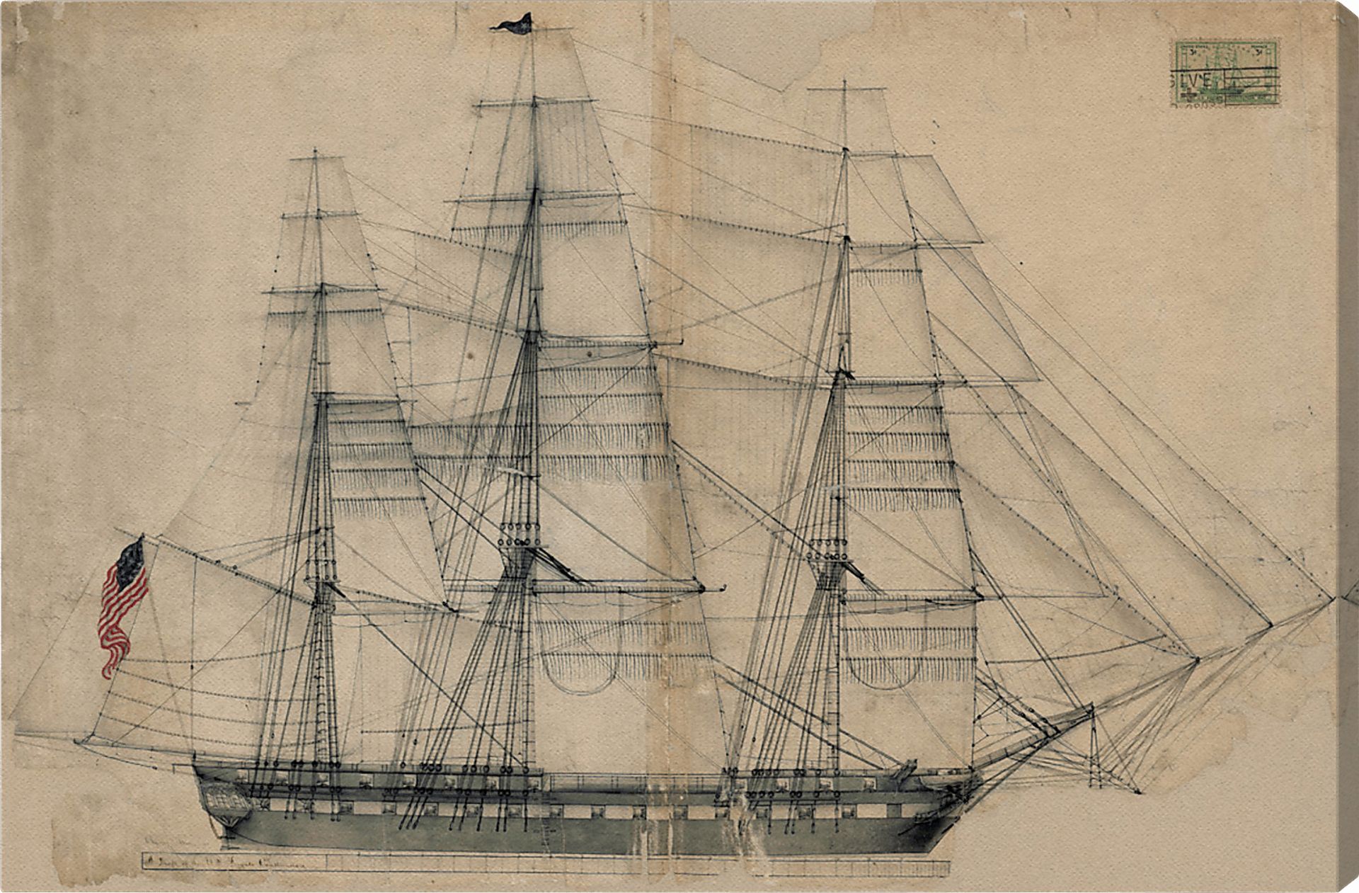 Dream Of Sailors Brown Artwork - Image 1