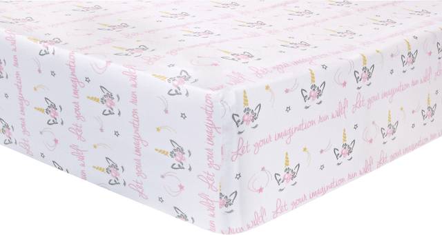 Dreaming Unicorn Pink 4 Pc Baby Bedding Set - Thumbnail - Image 4