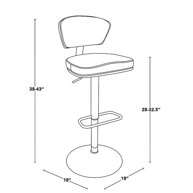 Dreem White Adjustable Swivel Counter Height Stool, Set of 3 - Thumbnail - Image 15
