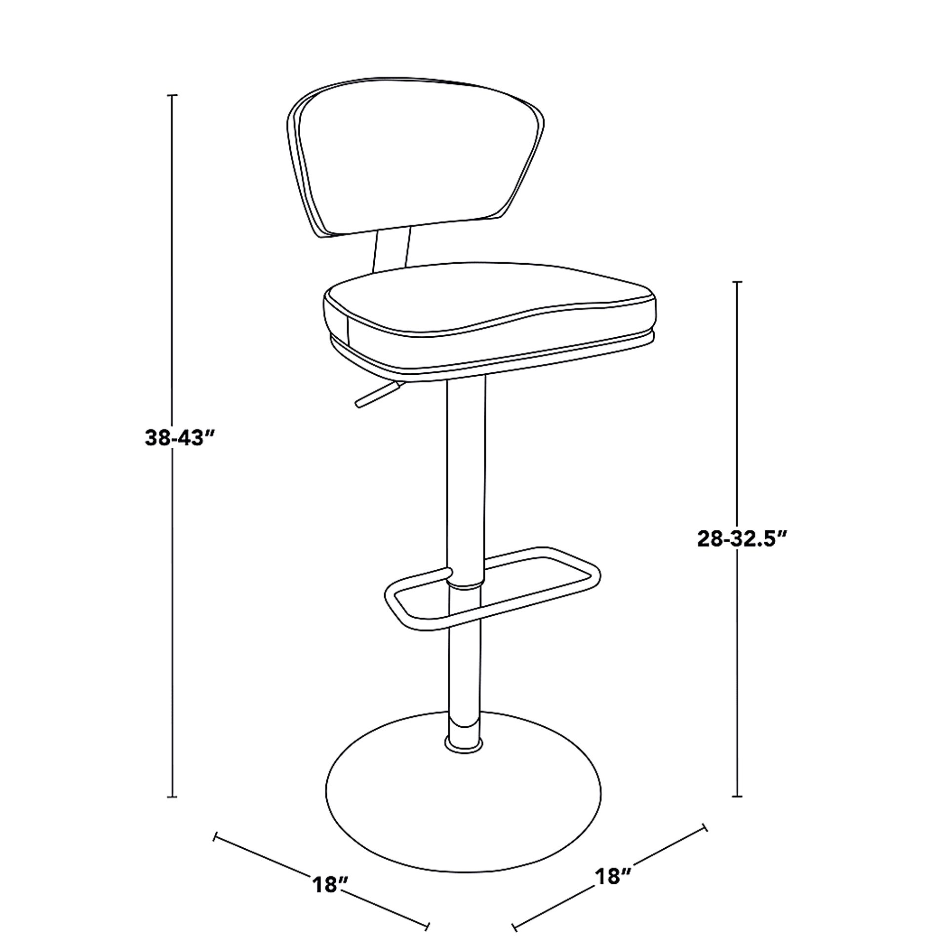Dreem White Adjustable Swivel Counter Height Stool, Set of 3 - Image 15