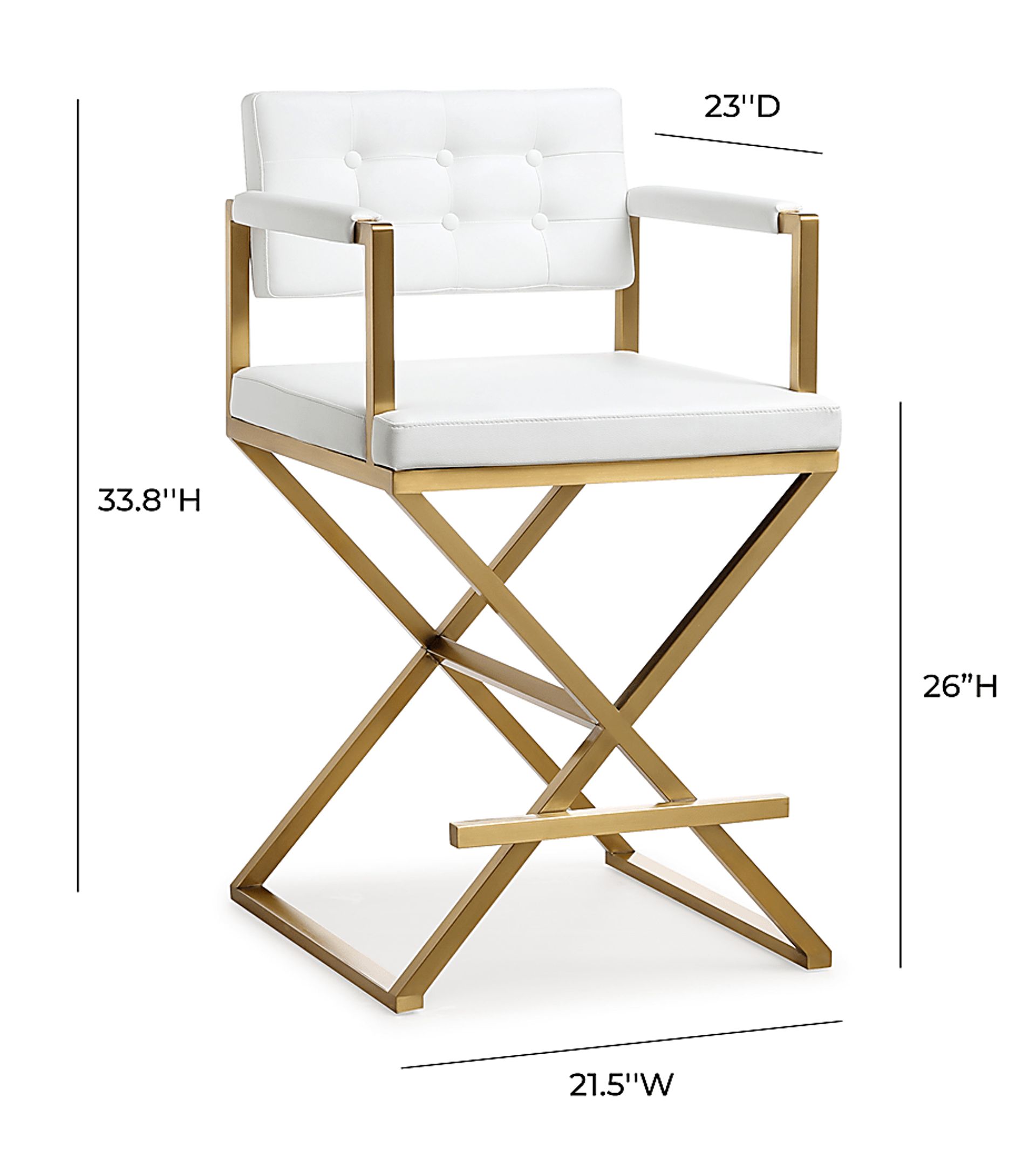 Drela White Counter Height Stool - Image 9