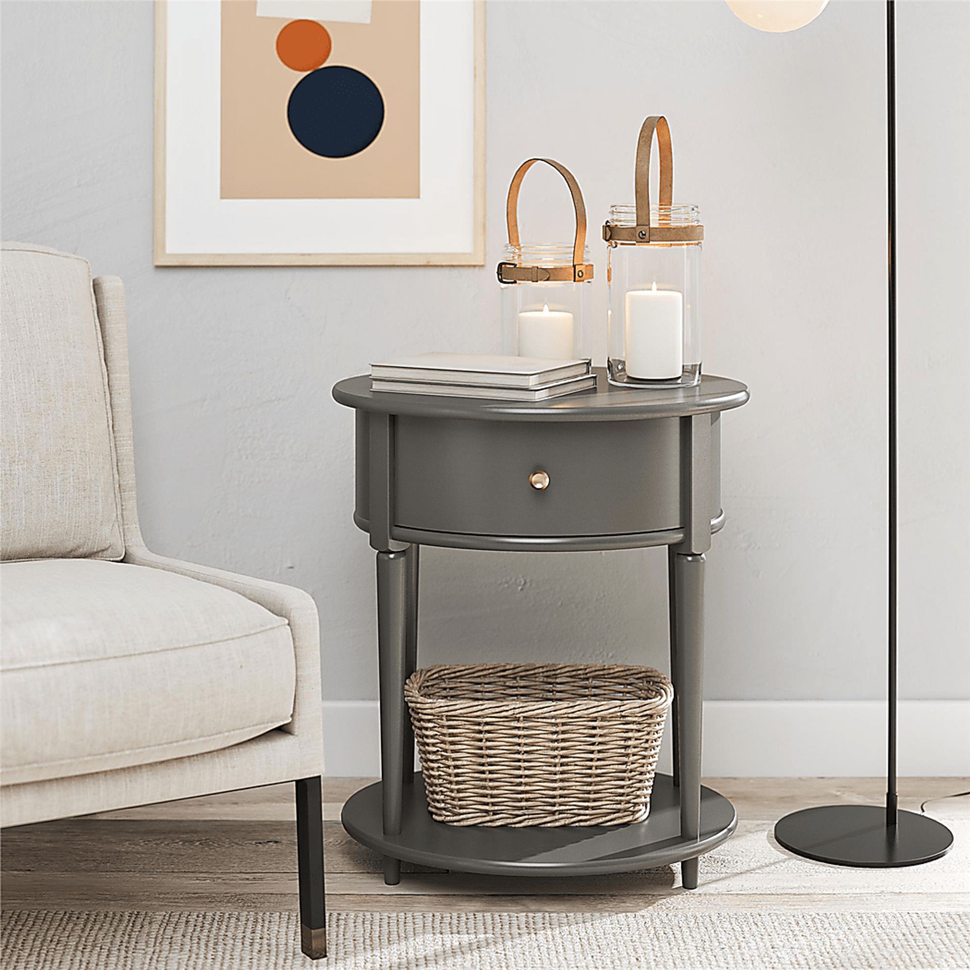 Drever Gray End Table - Image 2