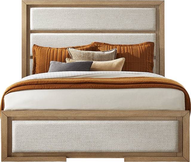 Drew & Jonathan Alpine Lake Light Oak 5 Pc King Upholstered Bedroom - Thumbnail - Image 2
