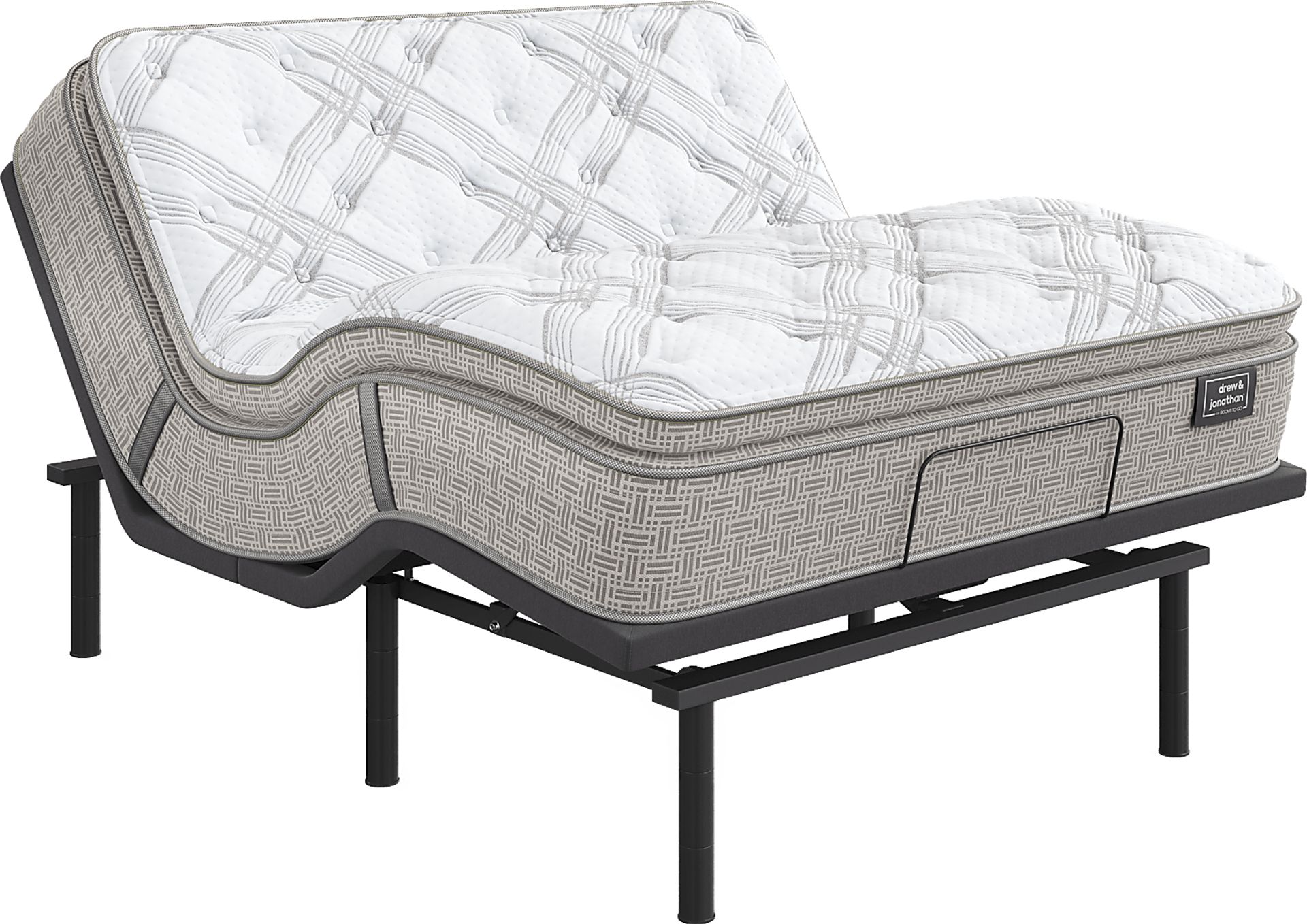 Drew & Jonathan Arada Canyon Split King Mattress with Baselogic Silver - Image 1