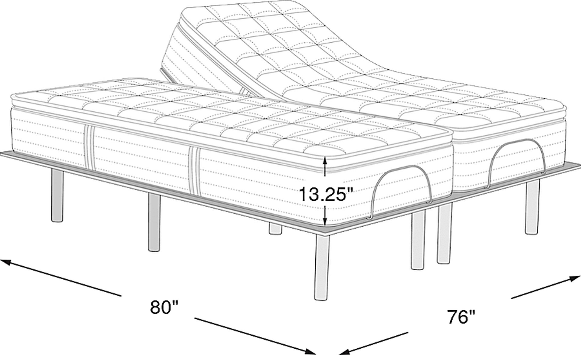 Dimension Image. Please refer to the Dimension Tab on this page for dimension details.
