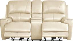 dual power reclining console loveseat
