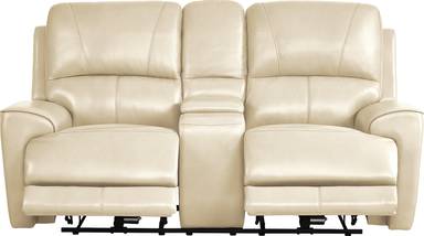 dual power reclining console loveseat