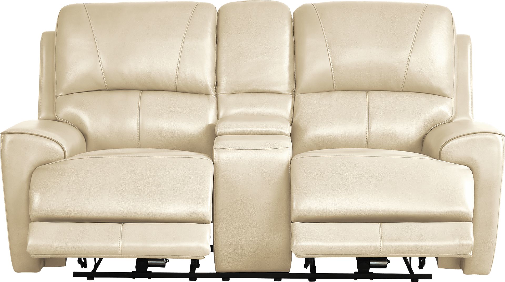 Fremont Almond Leather 7 Pc Dual Power Reclining Living Room - Image 9