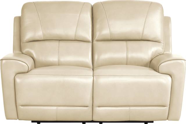Fremont Almond Leather 5 Pc Reclining Living Room with Dual Power Reclining Sofa - Thumbnail - Image 10