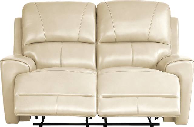 Fremont Almond Leather 5 Pc Reclining Living Room with Dual Power Reclining Sofa - Thumbnail - Image 9
