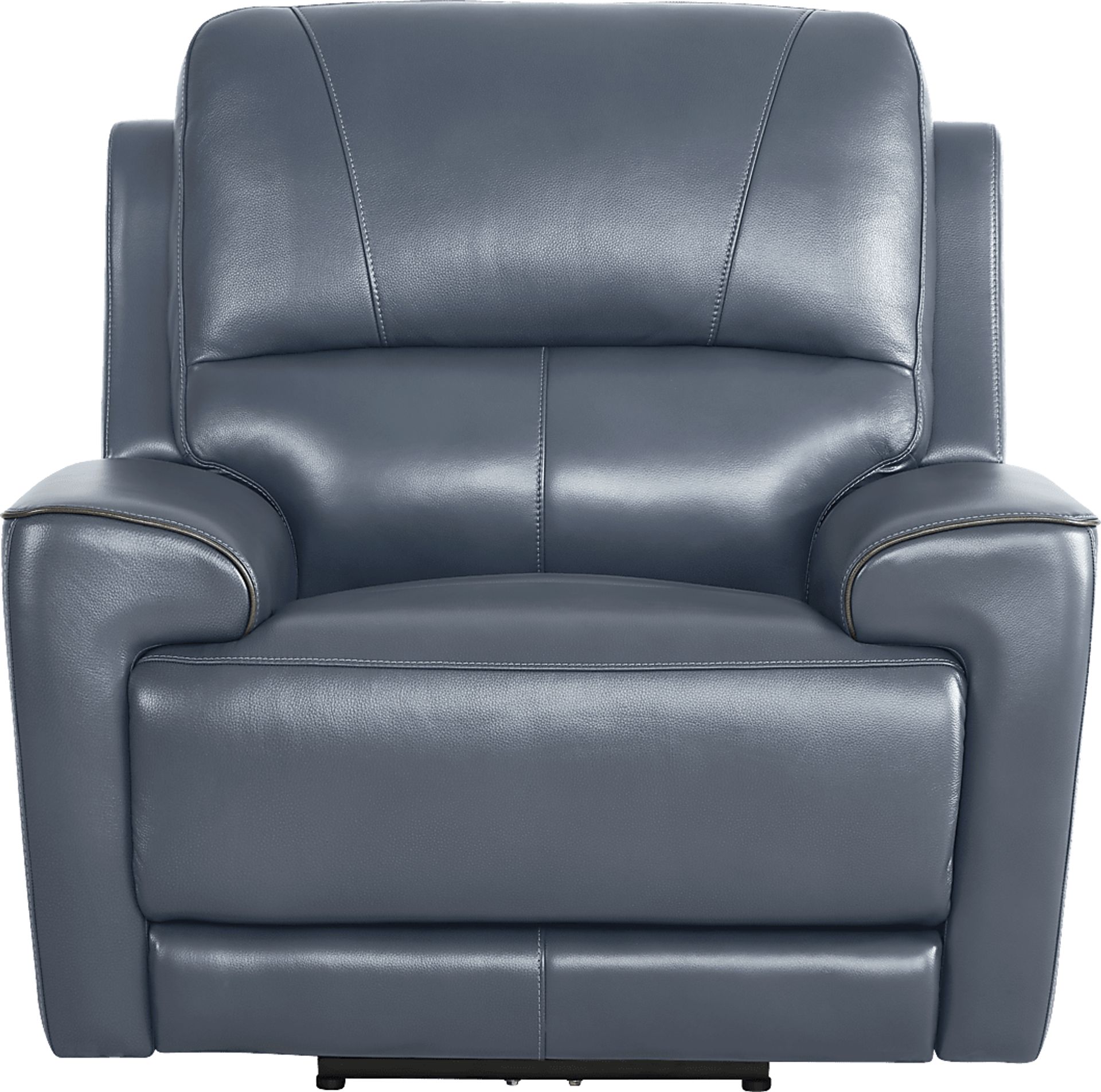 Fremont Blue Leather 3 Pc Living Room with Dual Power Reclining Sofa - Image 12