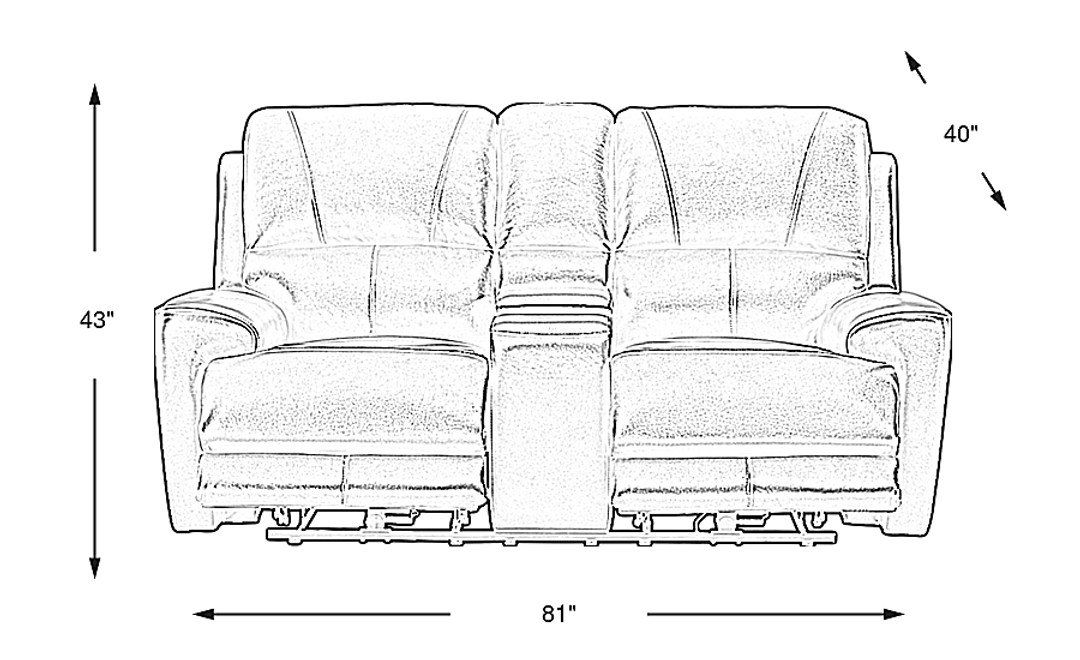Fremont Leather Dual Power Reclining Loveseat