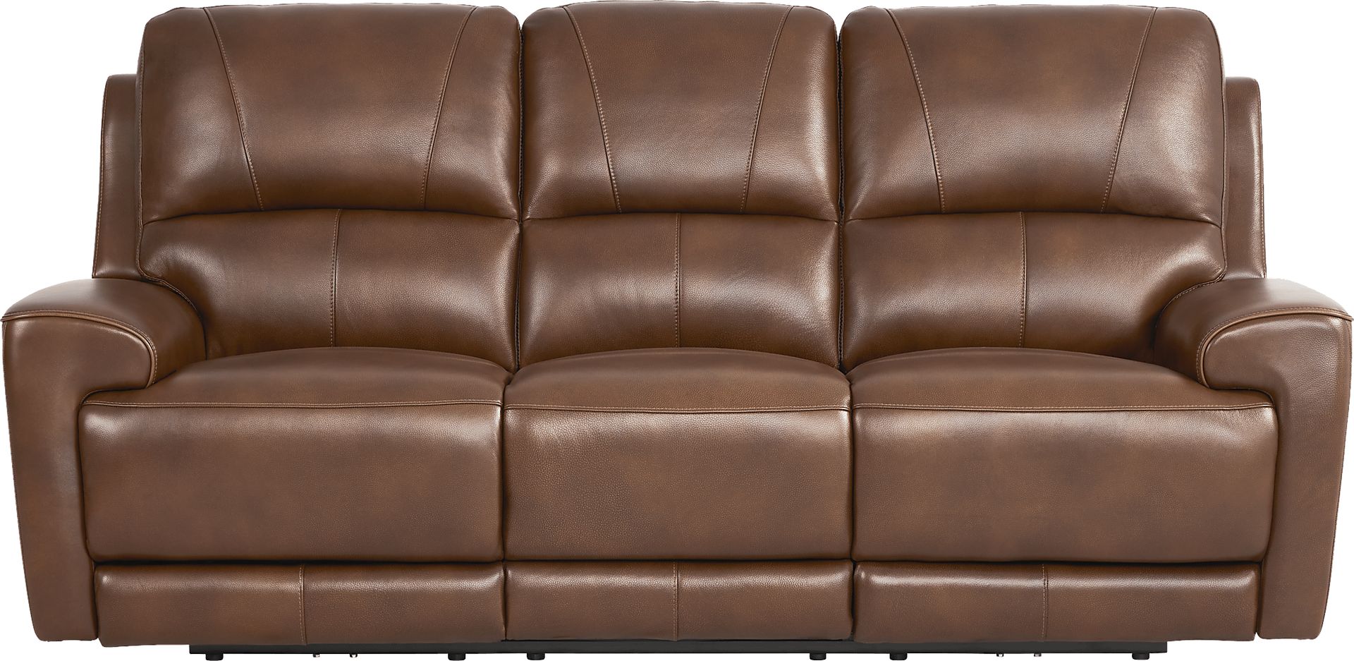 Fremont Brown Leather 2 Pc Living Room with Dual Power Reclining Sofa - Image 3