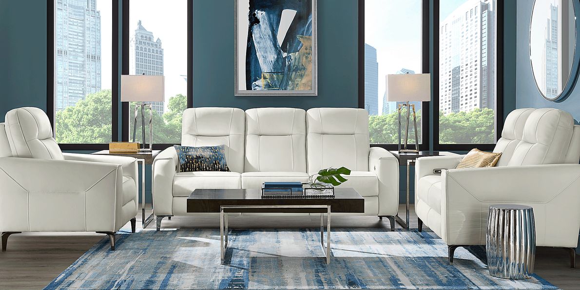 Parkside Heights 7 Pc Leather Dual Power Reclining Living Room Set