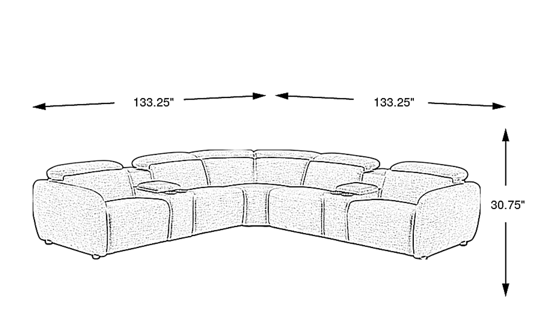 Westlake 7 Pc Dual Power Reclining Sectional