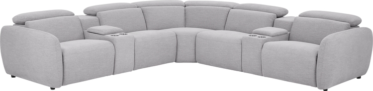 7 pc dual power reclining sectional