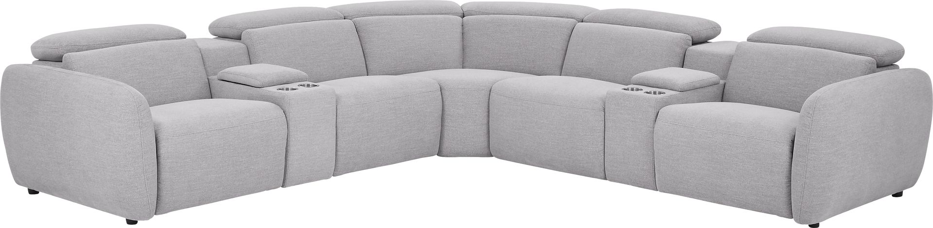 Westlake Light Gray 7 Pc Dual Power Reclining Sectional - Image 1