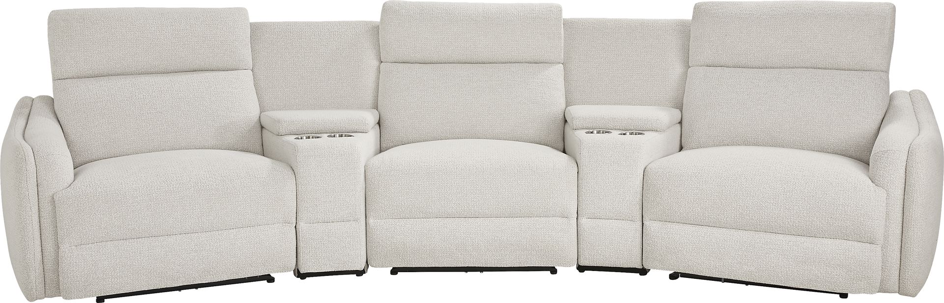 Yountville White 10 Pc Dual Power Reclining Sectional Living Room - Image 3