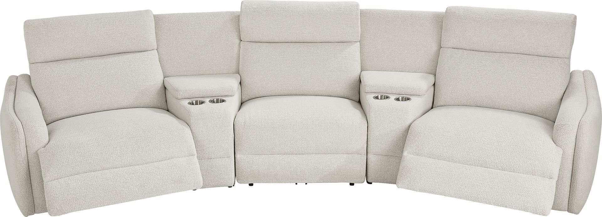 Yountville White 10 Pc Dual Power Reclining Sectional Living Room - Image 8