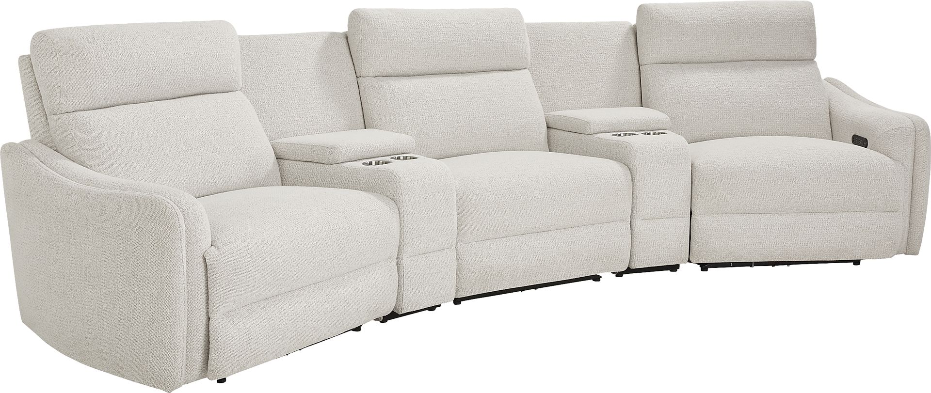Yountville White 10 Pc Dual Power Reclining Sectional Living Room - Image 2