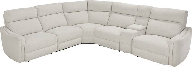 Yountville White 6 Pc Dual Power Reclining Sectional - Thumbnail - Image 3