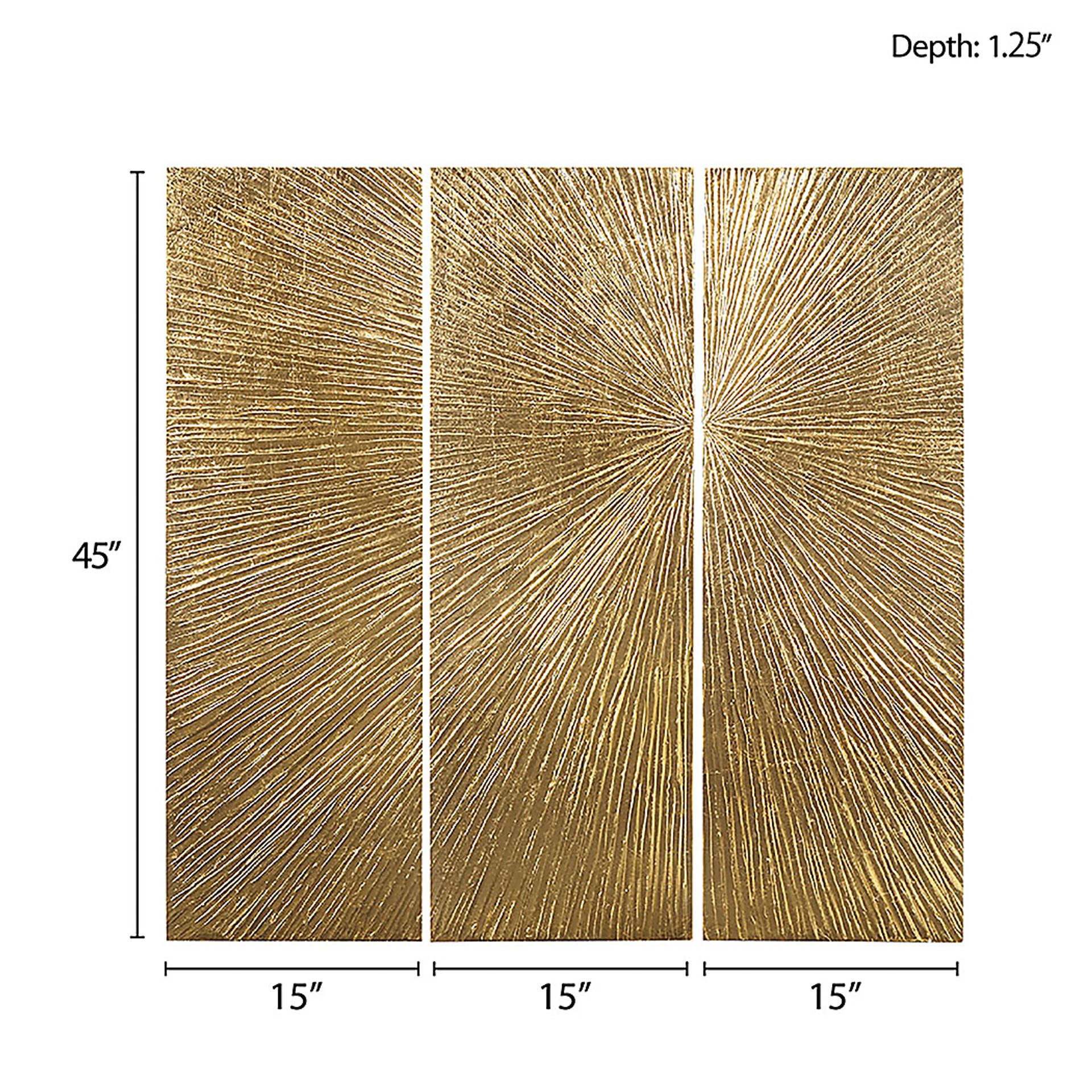 Driftair Gold Wall Decor, Set of 3 - Image 10