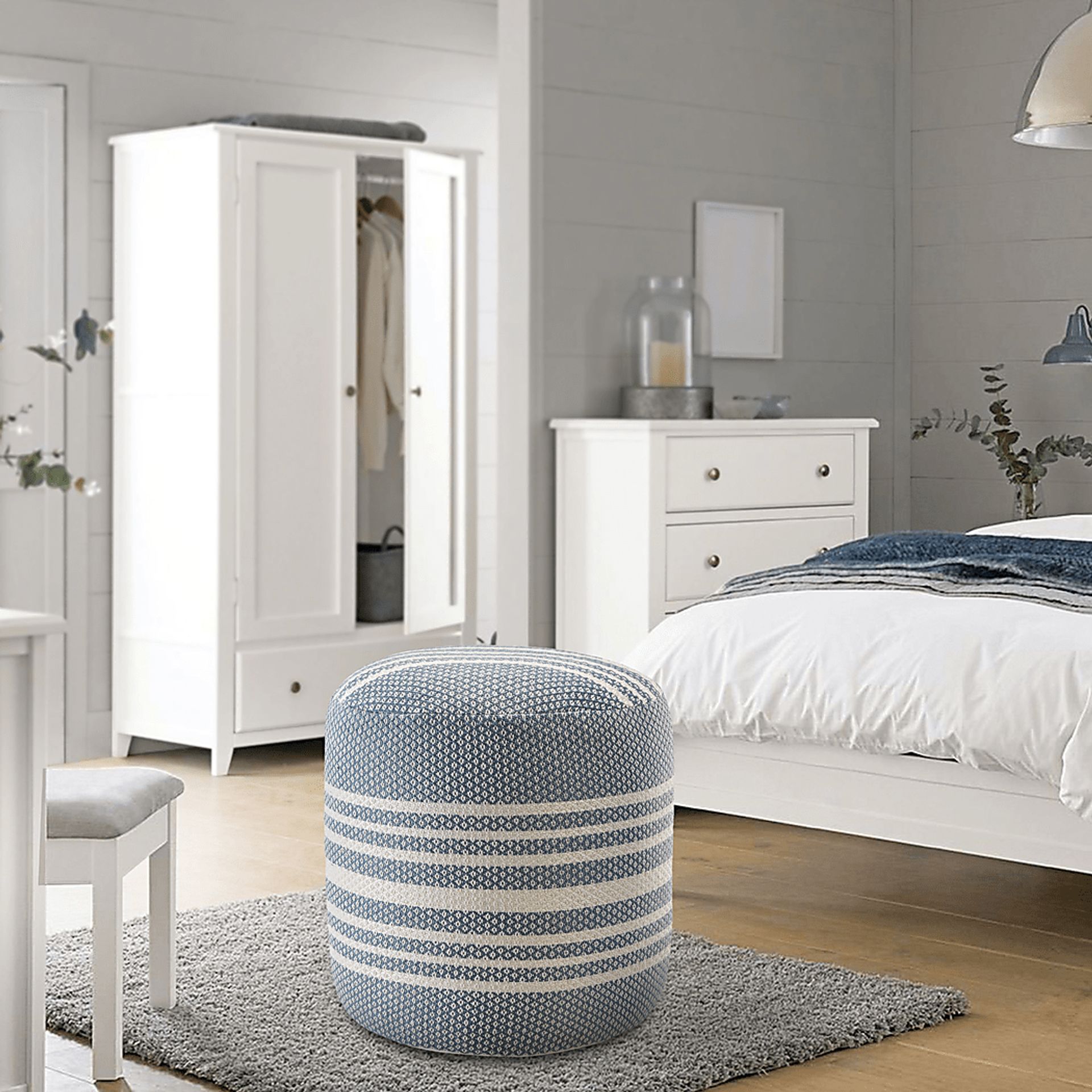 Drifthug Blue Indoor/Outdoor Pouf - Image 3