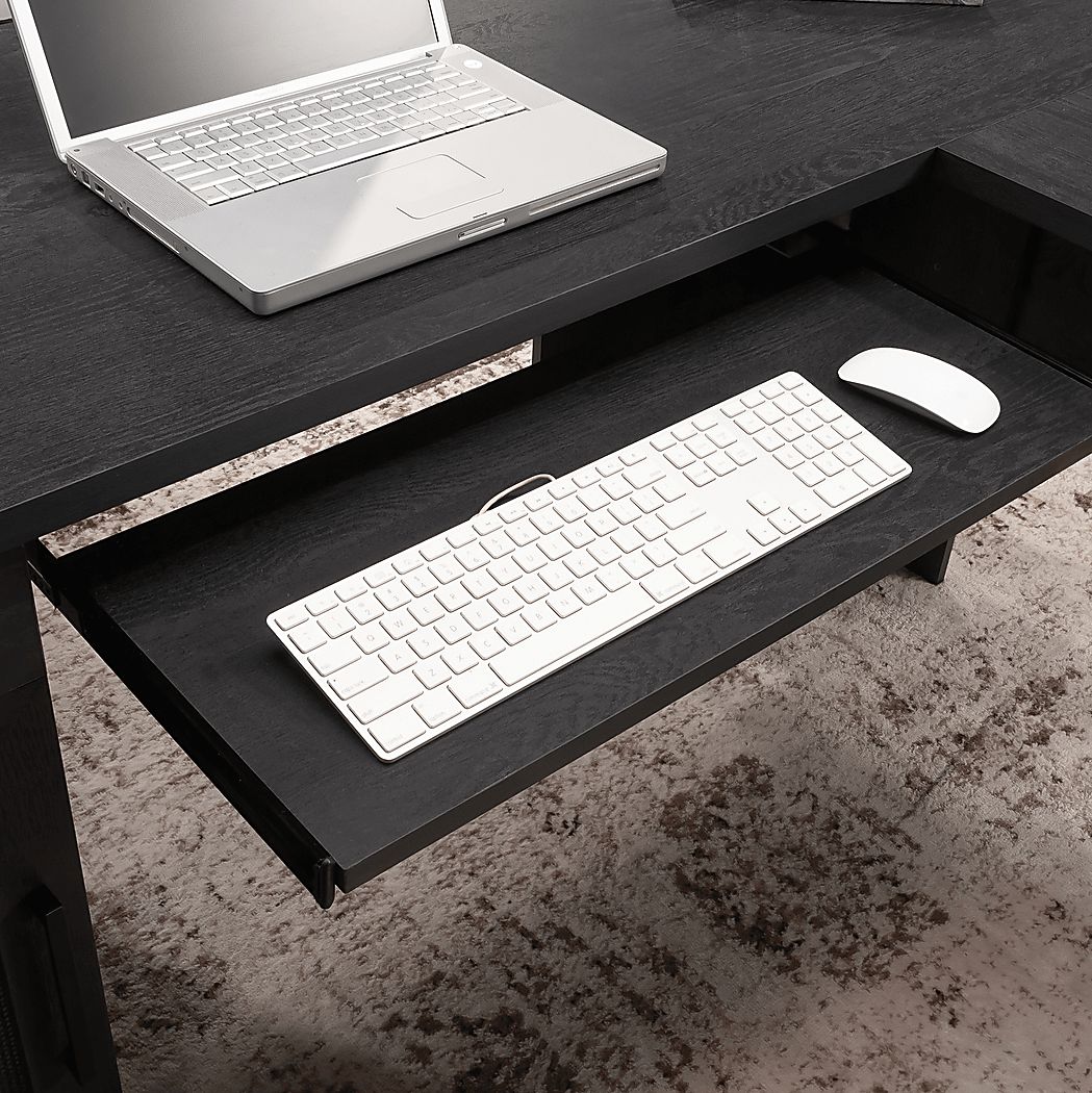 Drogheda Black L-Desk - Thumbnail 3