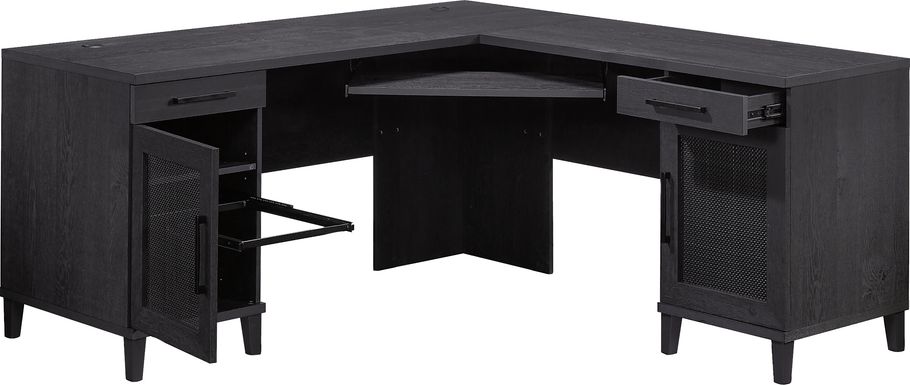 Drogheda Black L-Desk