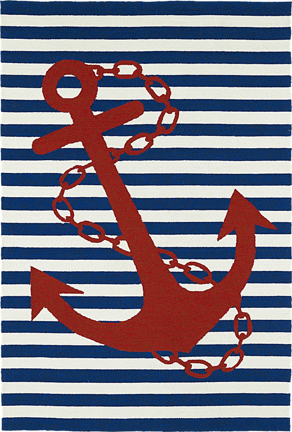 Drop Anchor Blue Outdoor Indoor/Outdoor Rug | Rooms to Go