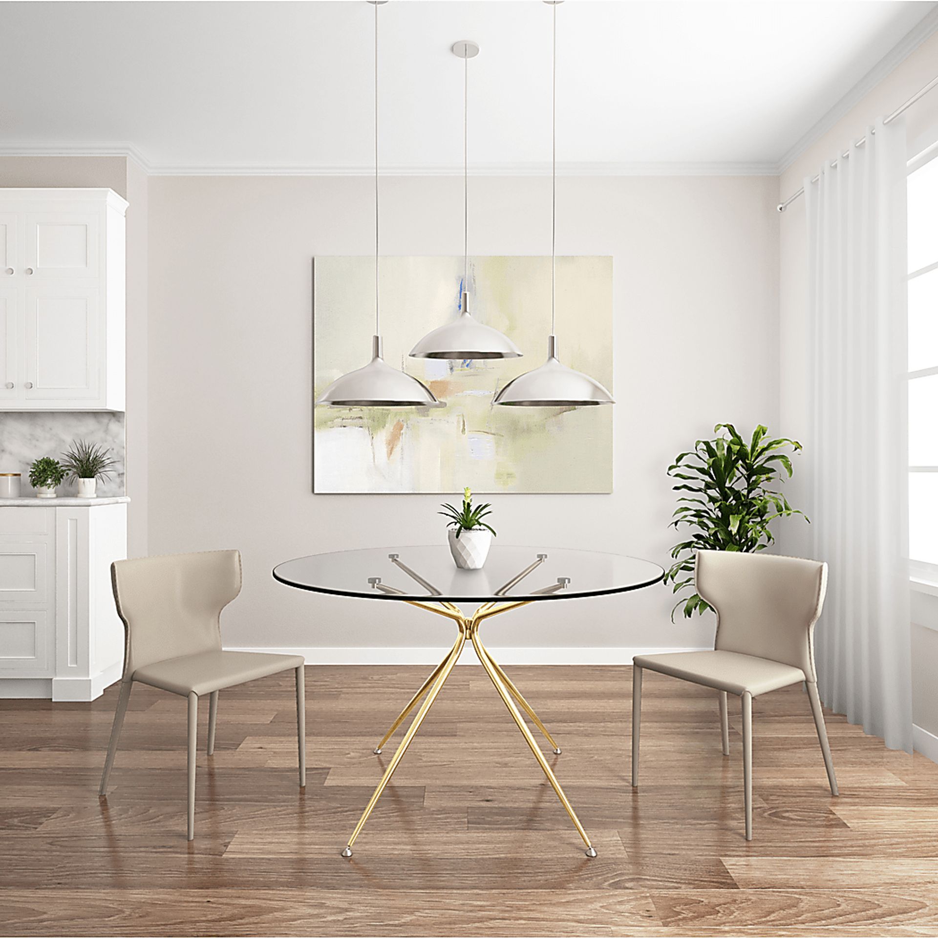 Drost Light Gray Dining Chair, Set of 2 - Image 2