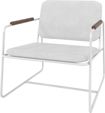 Drozan White Accent Chair