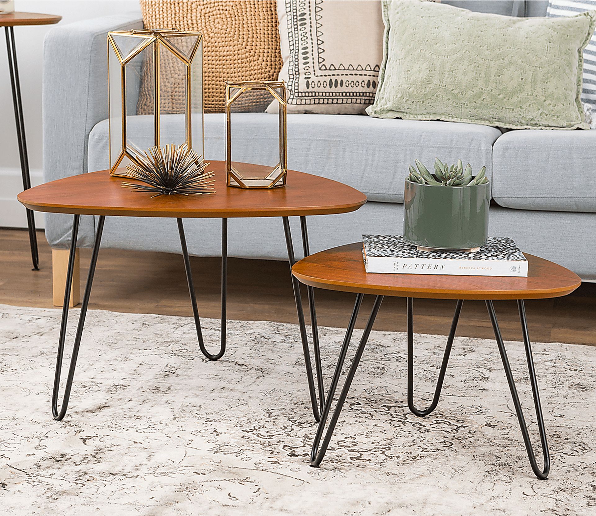 Druelle Walnut Nesting Tables, Set of 2 - Image 2