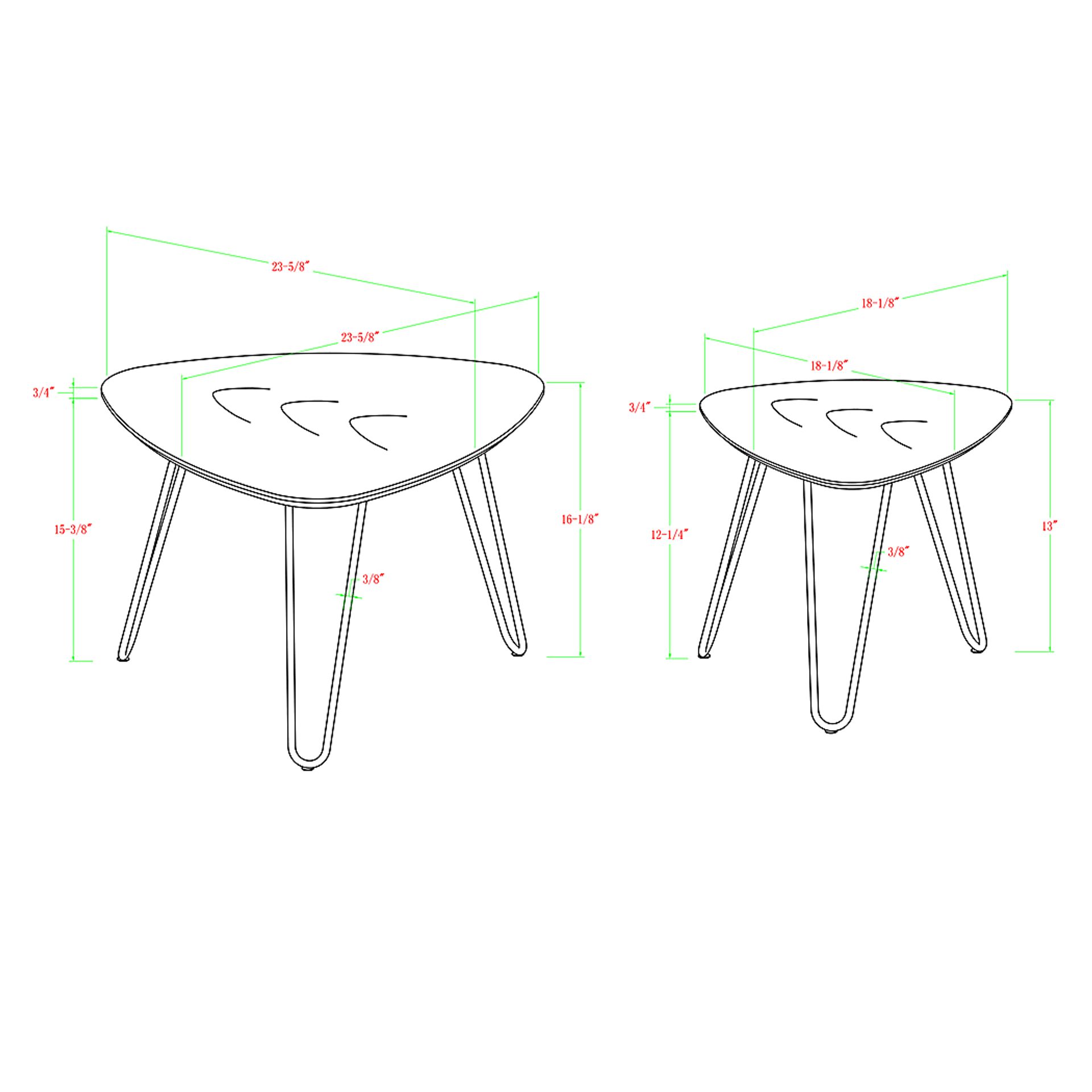 Druelle Walnut Nesting Tables, Set of 2 - Image 3