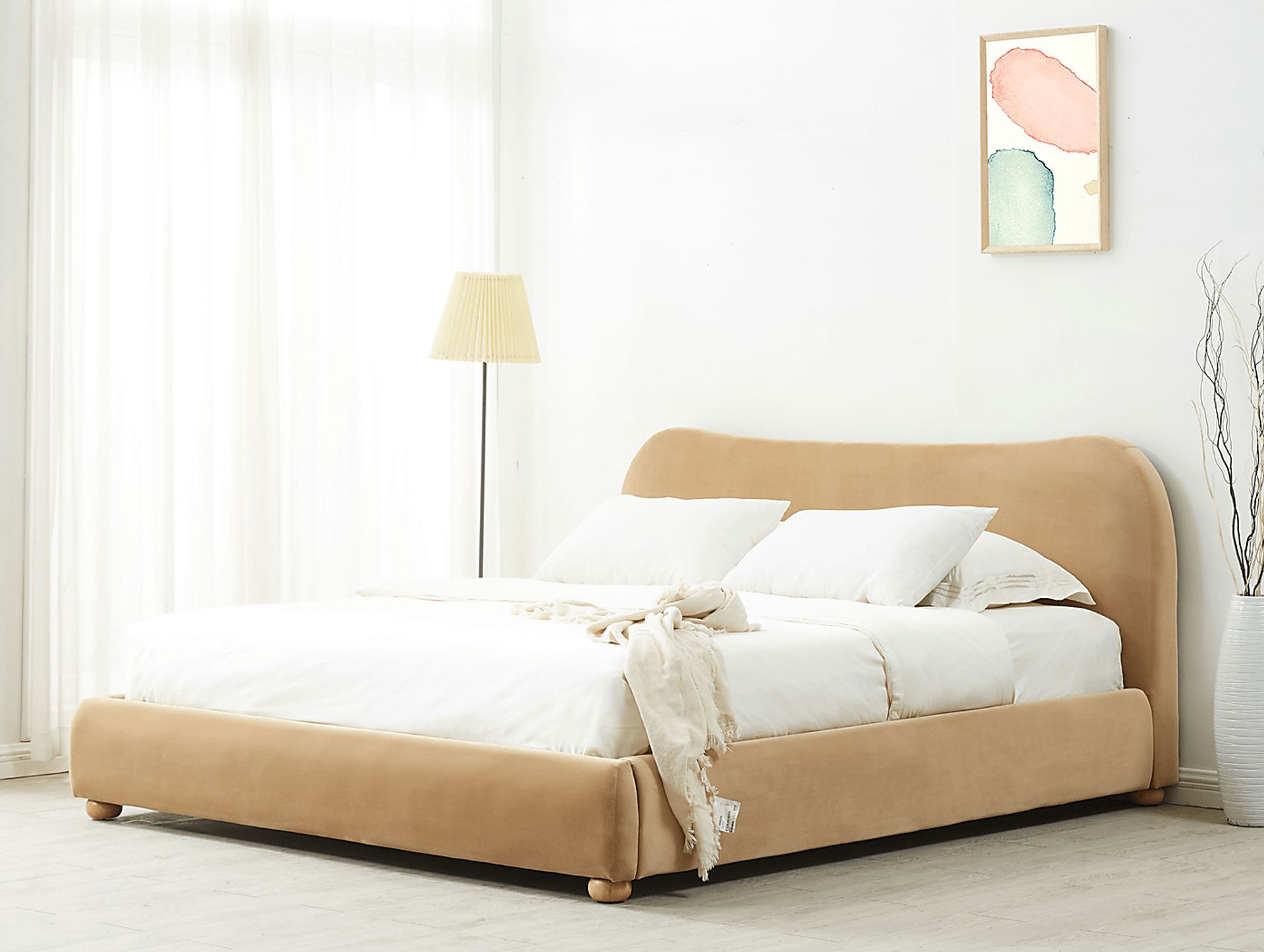Drukma Light Brown King Bed - Image 2