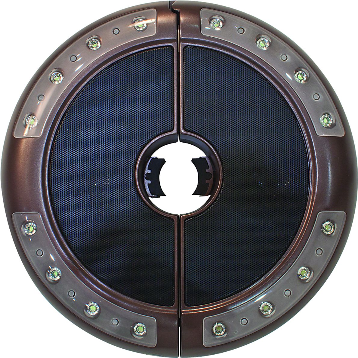 Drumlin Luna Bronze Outdoor Umbrella Light with Bluetooth Speaker Rooms To Go