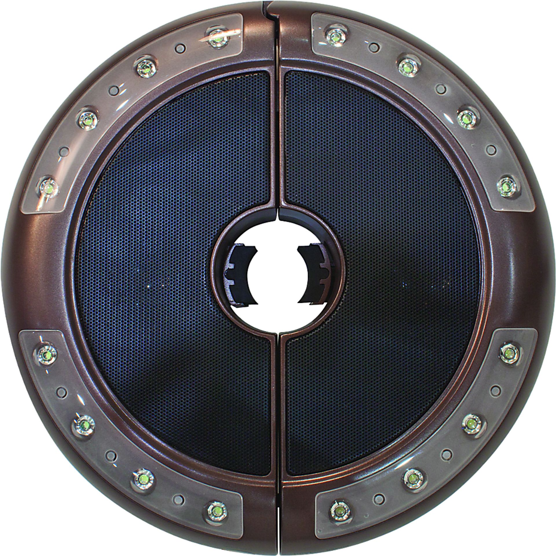 Drumlin Luna Bronze Outdoor Umbrella Light with Bluetooth Speaker - Image 1