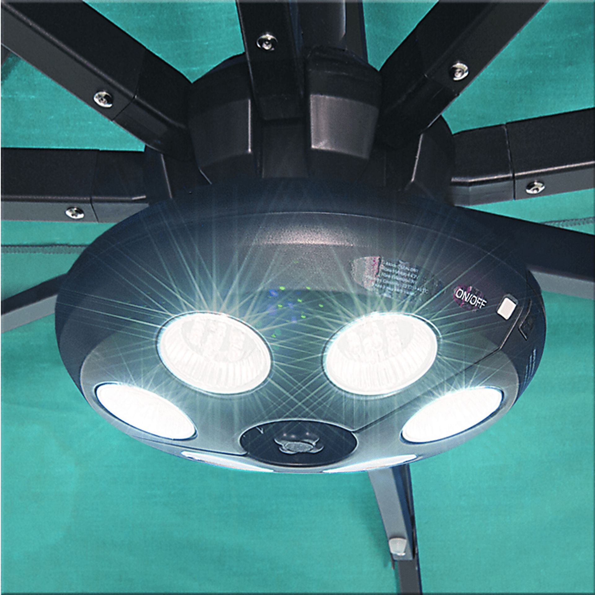 Drumlin Vega Bronze Outdoor Umbrella Light - Image 2