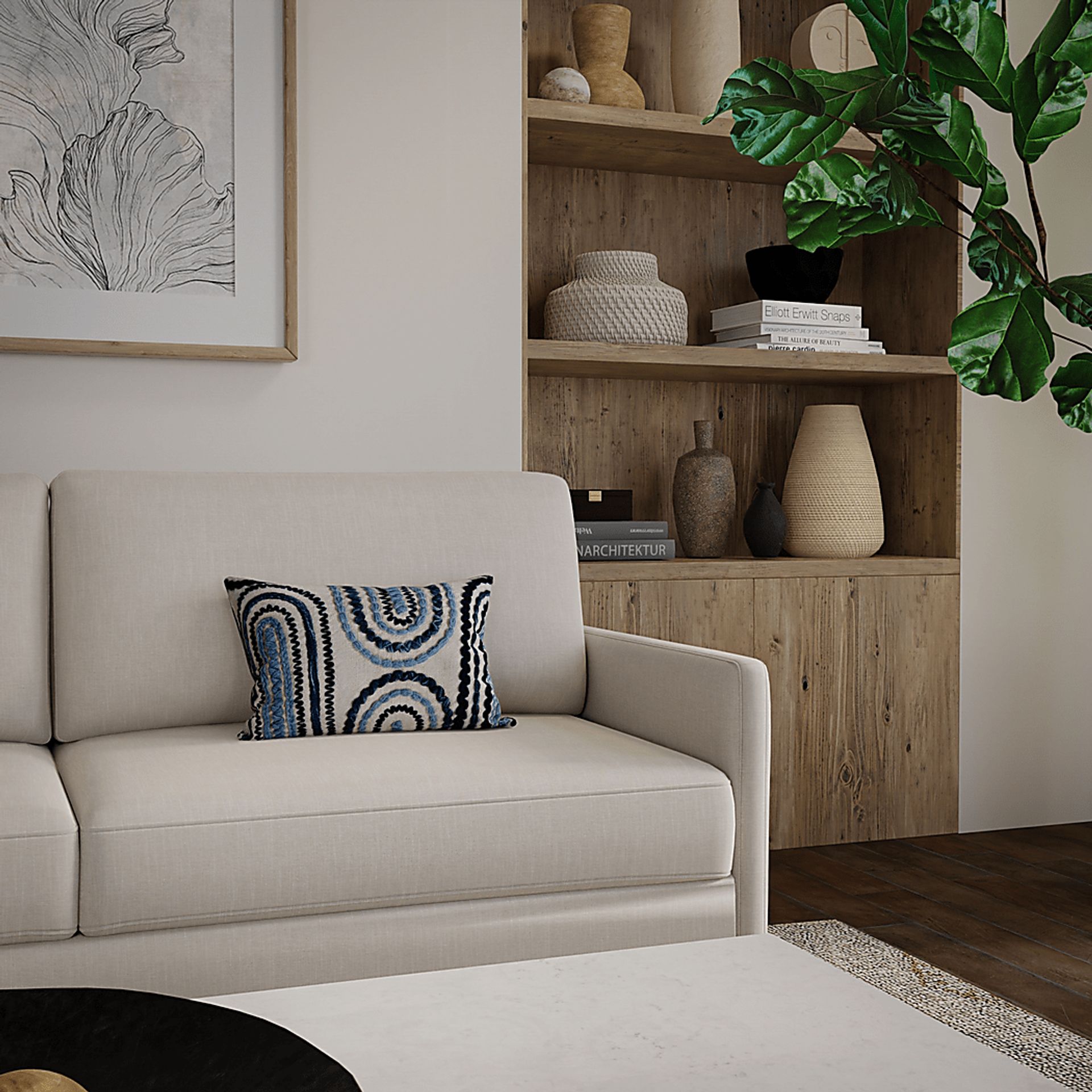 Drumm Blue Indoor/Outdoor Accent Pillow - Image 2