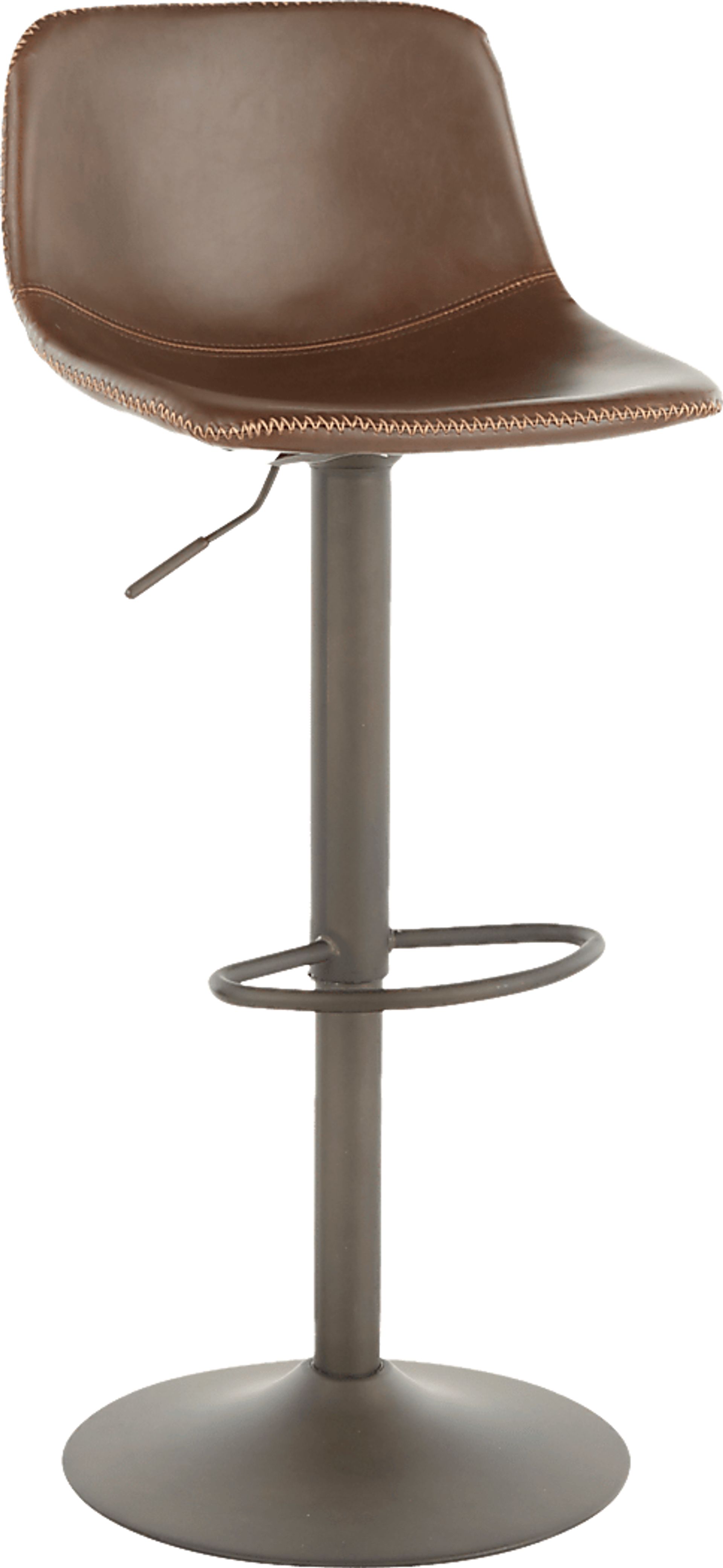 Dryades Brown Adjustable Barstool, Set of 2 - Image 2