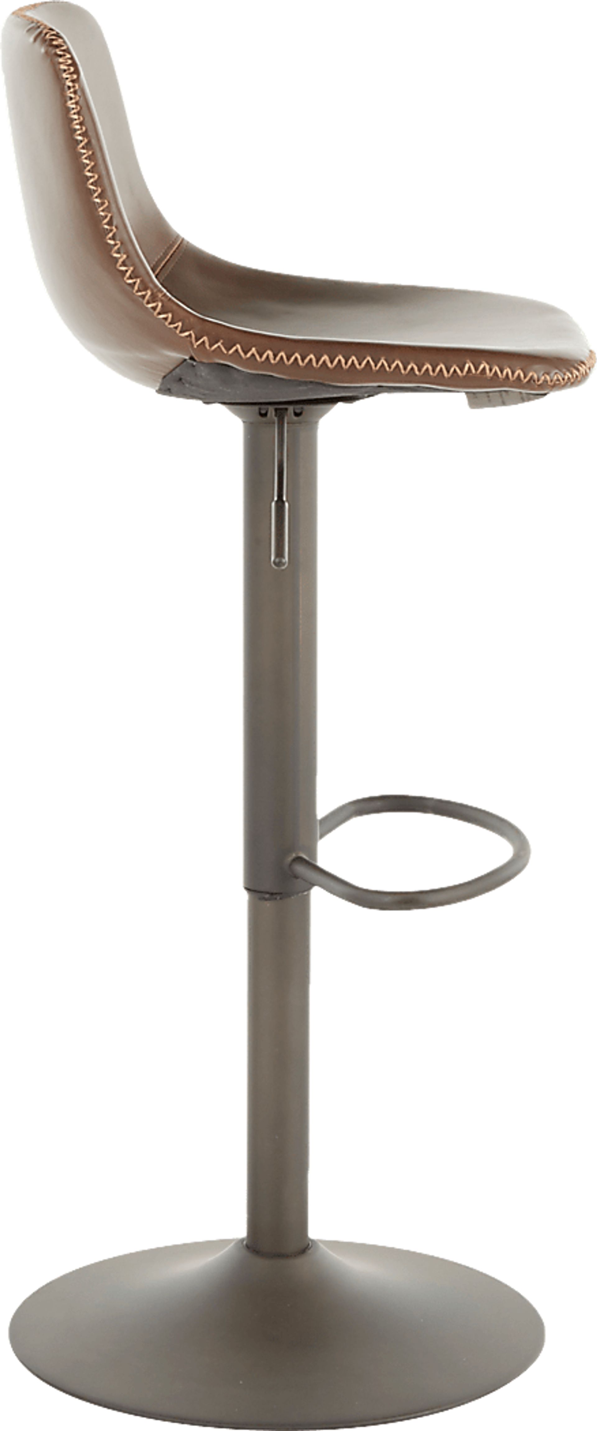 Dryades Brown Adjustable Barstool, Set of 2 - Image 3