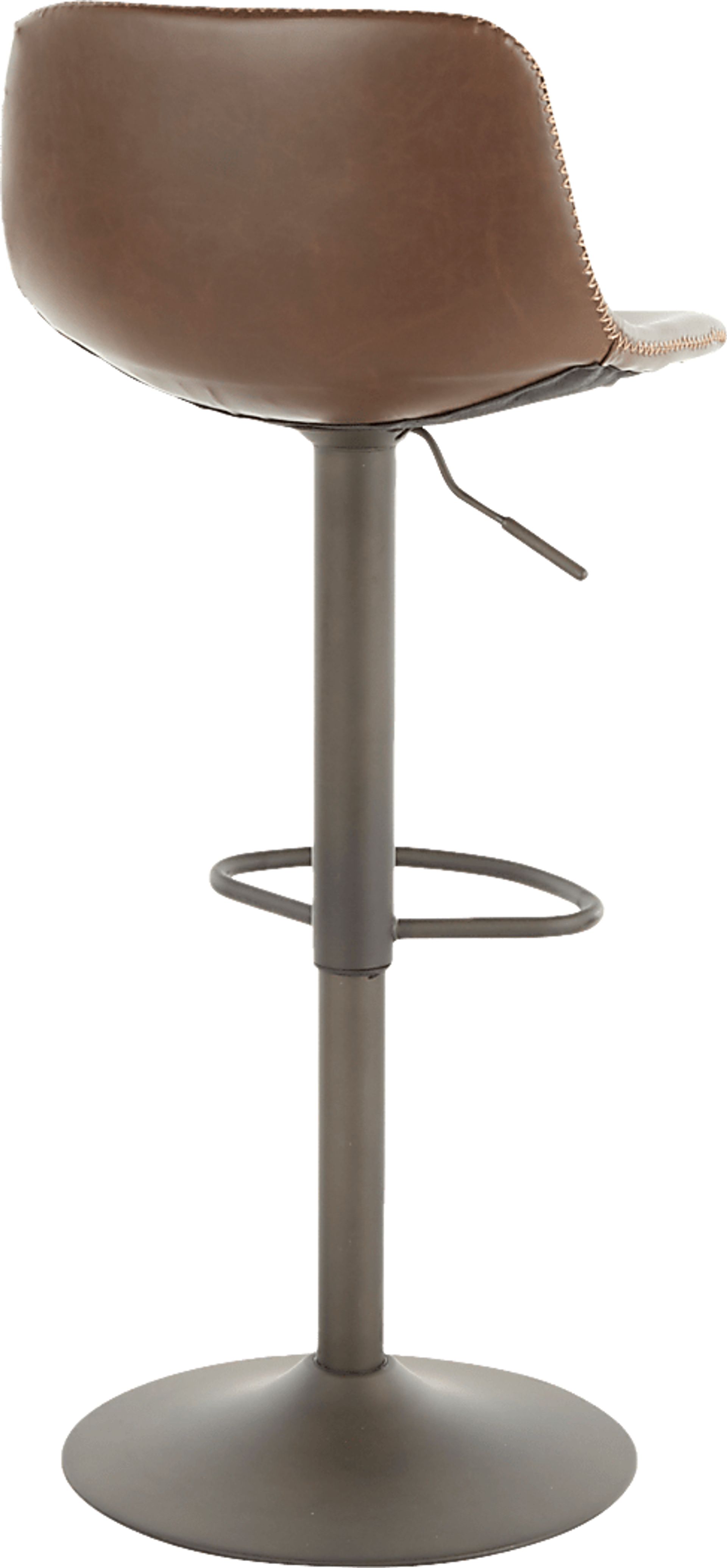 Dryades Brown Adjustable Barstool, Set of 2 - Image 4