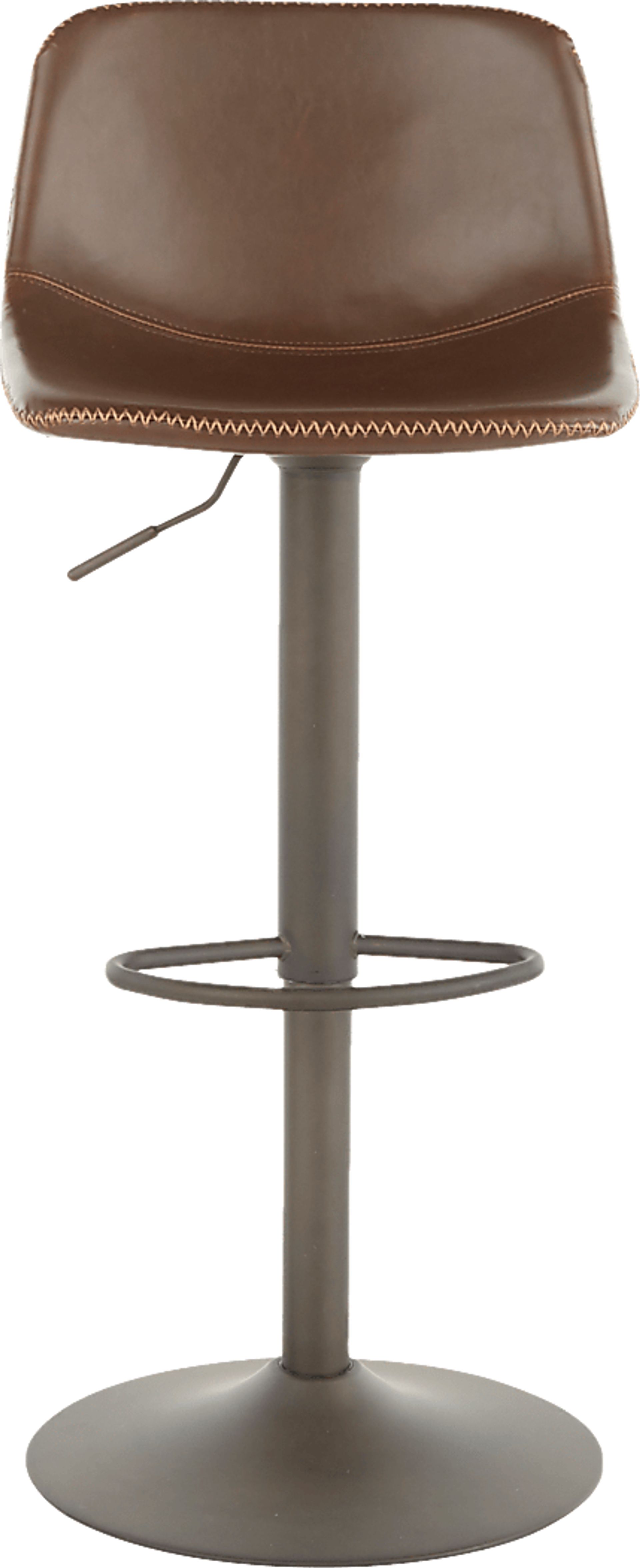 Dryades Brown Adjustable Barstool, Set of 2 - Image 6