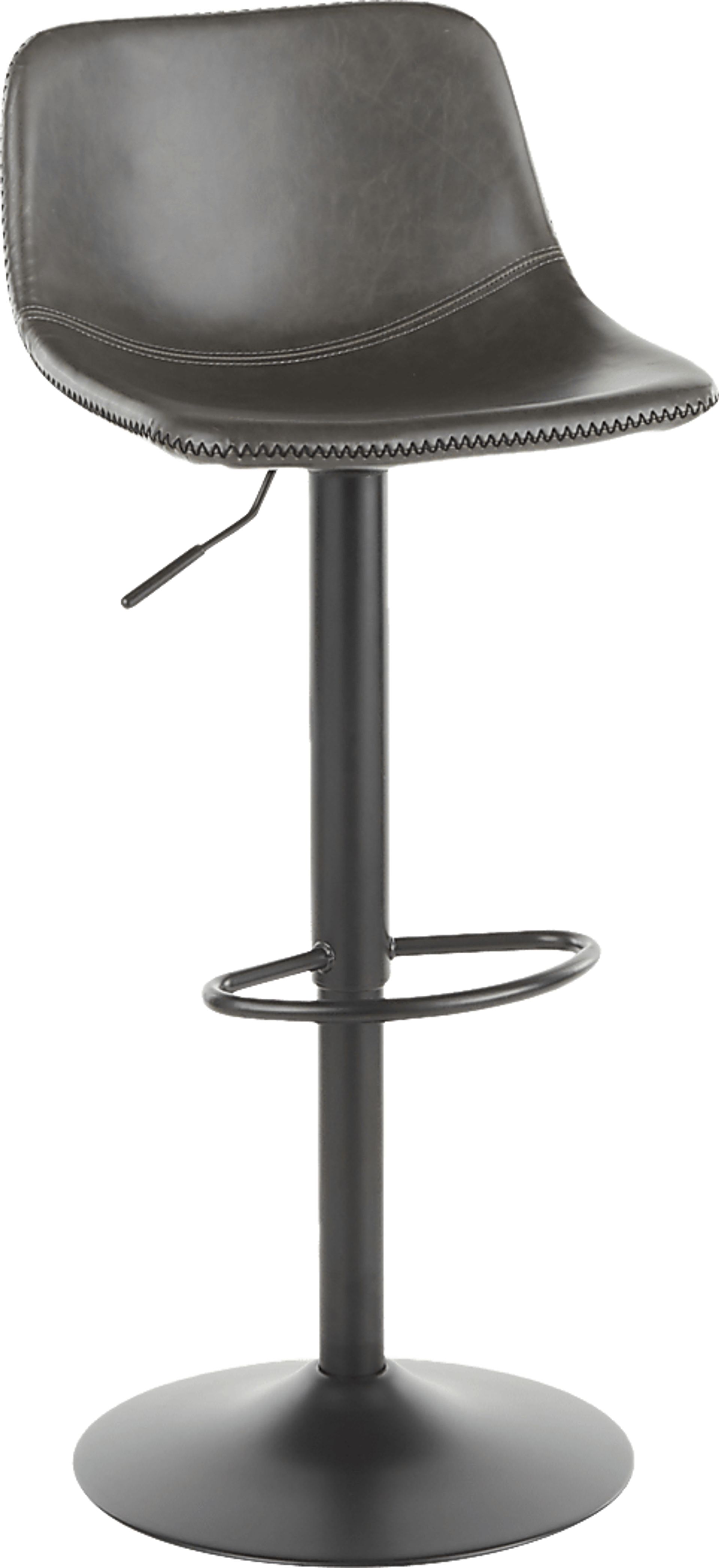 Dryades Gray Adjustable Barstool, Set of 2 - Image 2