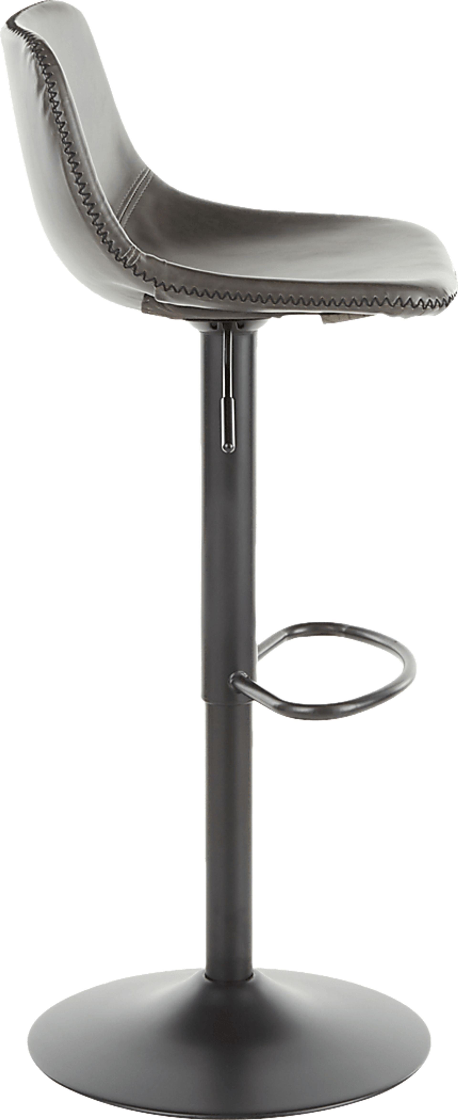 Dryades Gray Adjustable Barstool, Set of 2 - Image 3