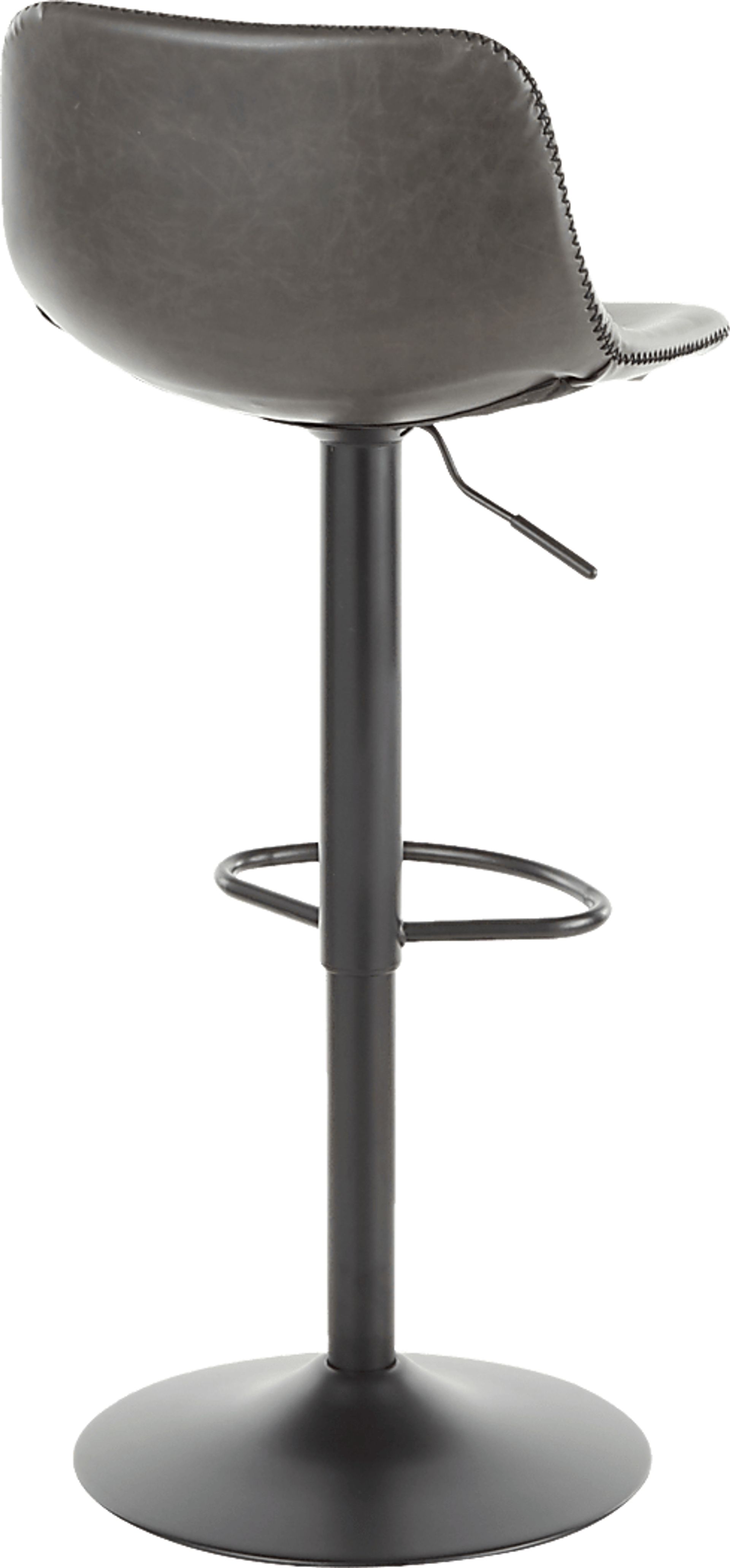 Dryades Gray Adjustable Barstool, Set of 2 - Image 4